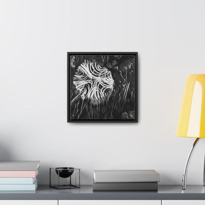 Dandelion beautifully crafted at night, illustration for a wall art - Gallery Canvas Wraps, Square Frame