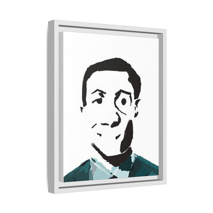 Smiling Man Illustration Home Decor - Framed Canvas Print