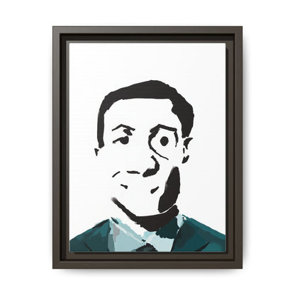 Smiling Man Illustration Home Decor - Framed Canvas Print