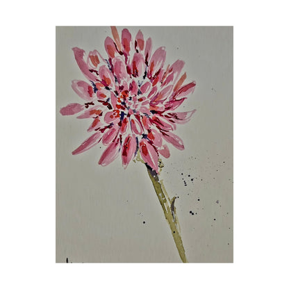 Pink Chrysanthemum Flower - Satin Posters (210gsm)