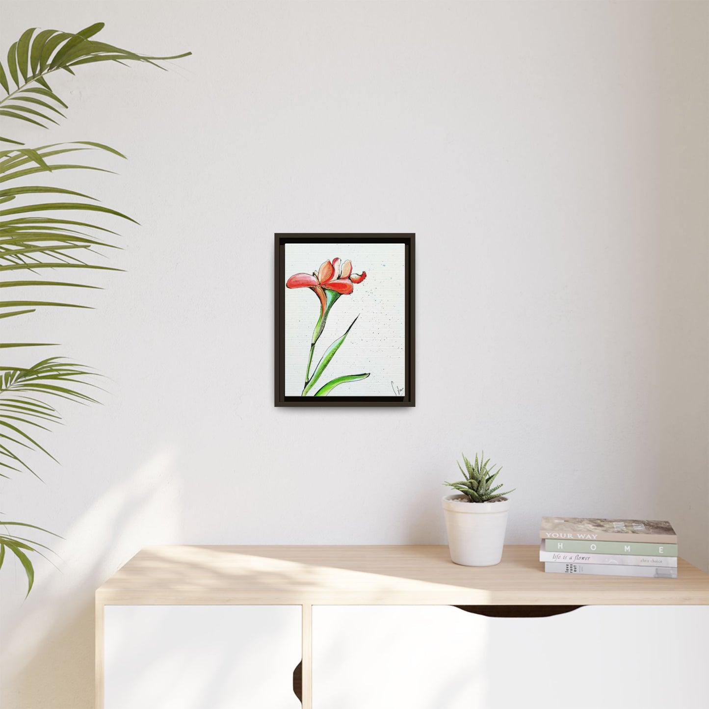 Canna Lily Watercolor Wall Art | Canvas Print