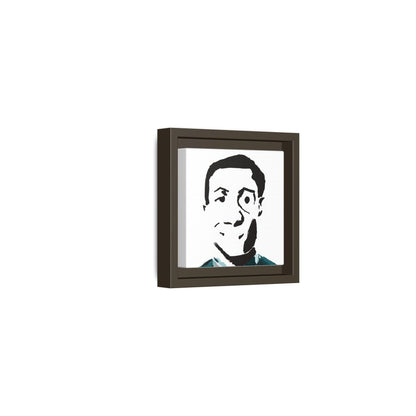 Smiling Man Illustration Home Decor - Framed Canvas Print