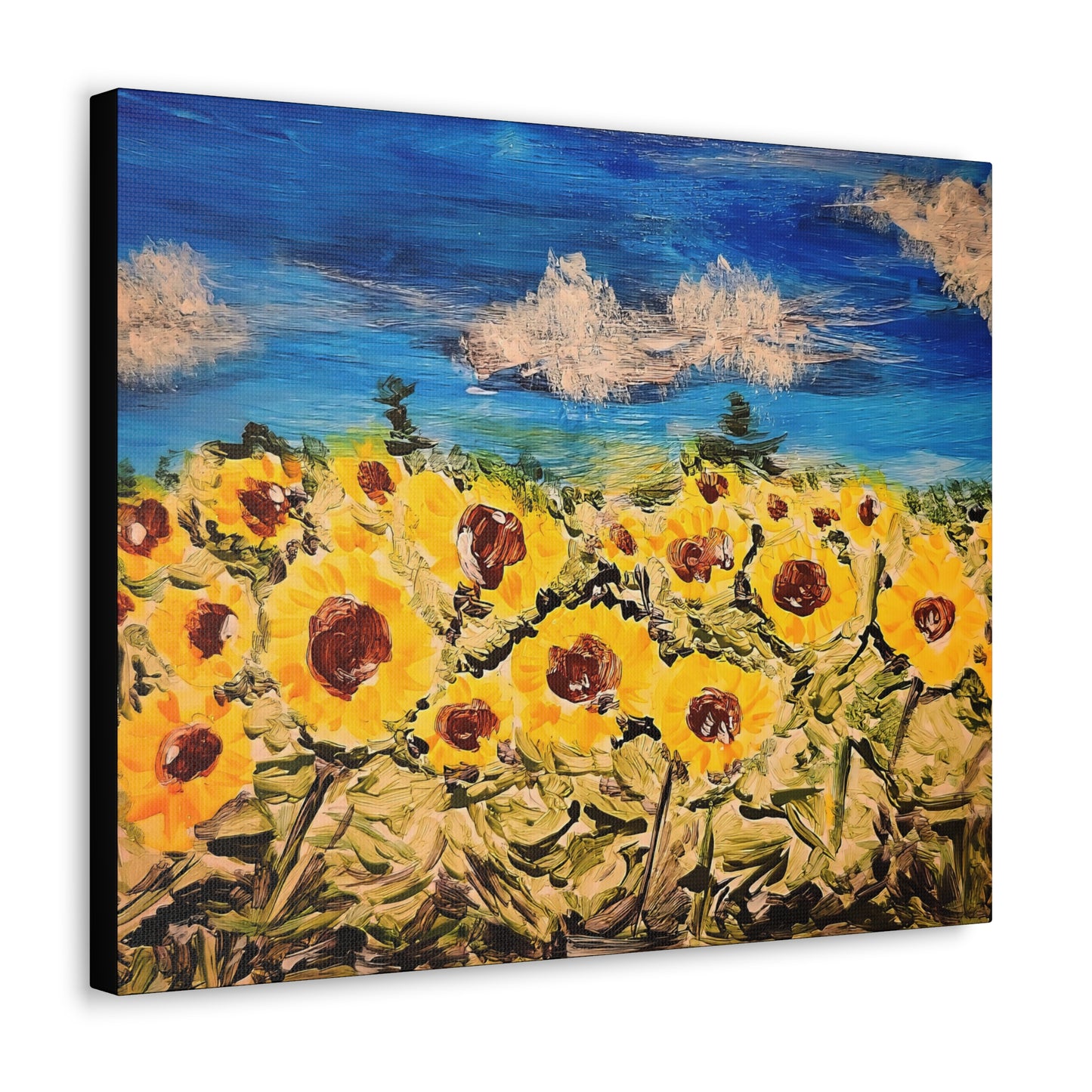 Sunflower with Blue Sky Acrylic Gallery Wrap -Canvas Art Print