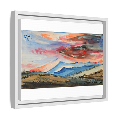 Epic Sky Mountain Scene Watercolor Painting  | Wall art print- Canvas Print