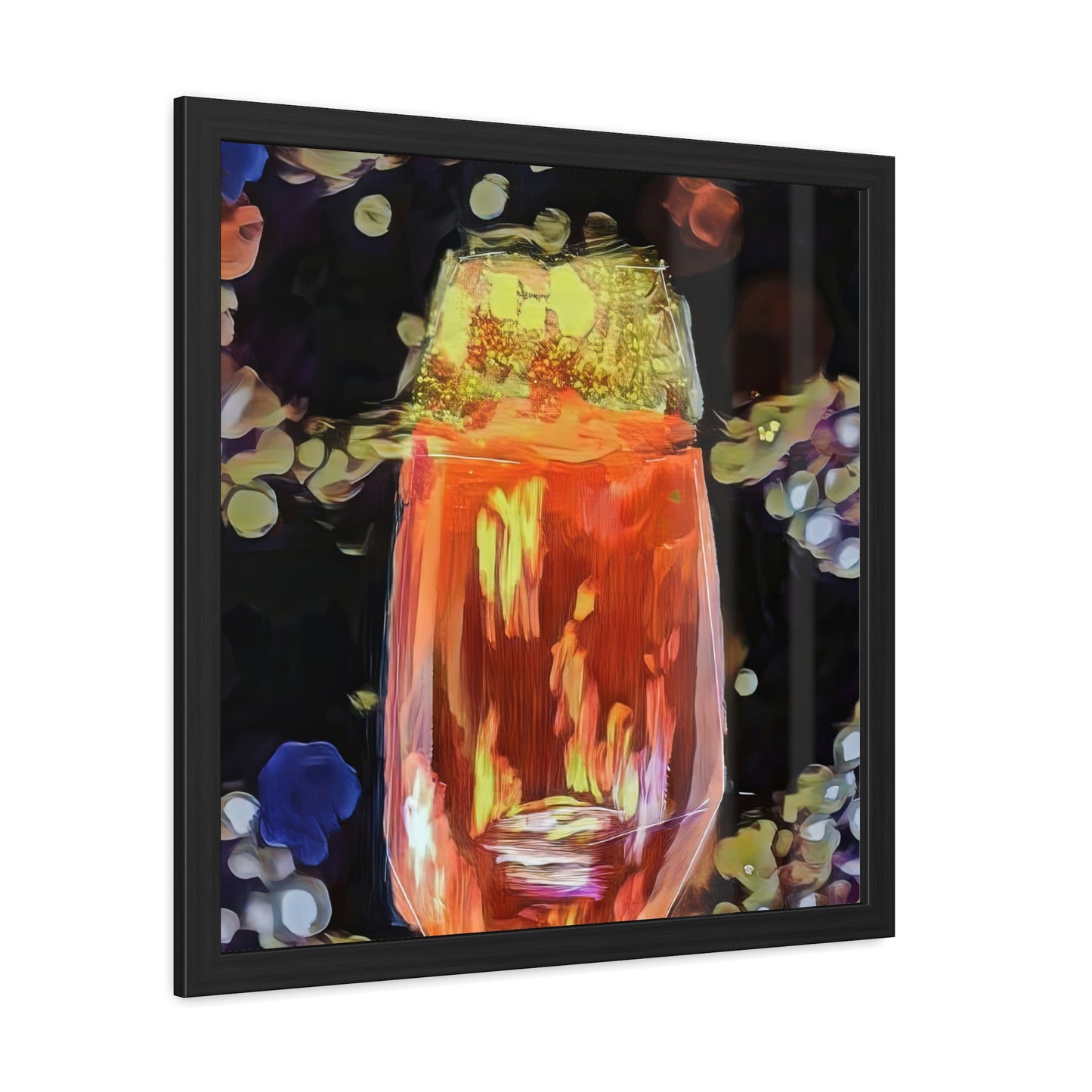 Wine painting with bokeh type effect of the backdrop for a beautiful wall art print - Framed Posters