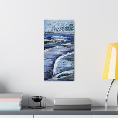 Serene Sea Waves Acrylic Painting Print - Canvas Gallery Wraps