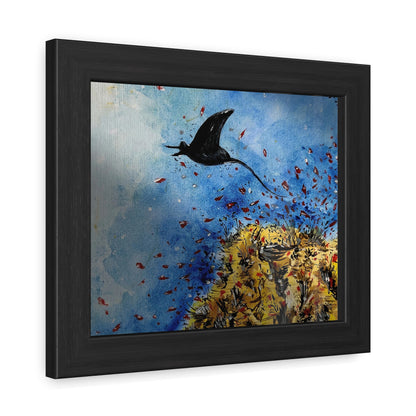 Stingray Underwater Watercolor Framed Poster