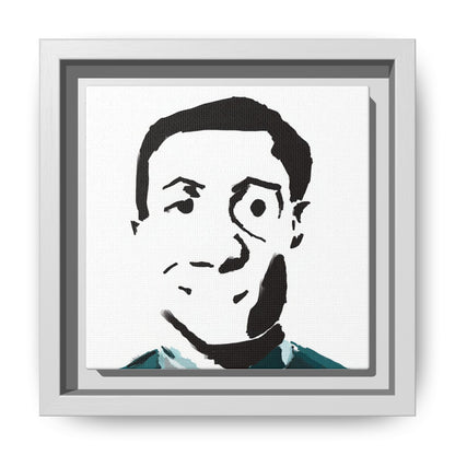 Smiling Man Illustration Home Decor - Framed Canvas Print