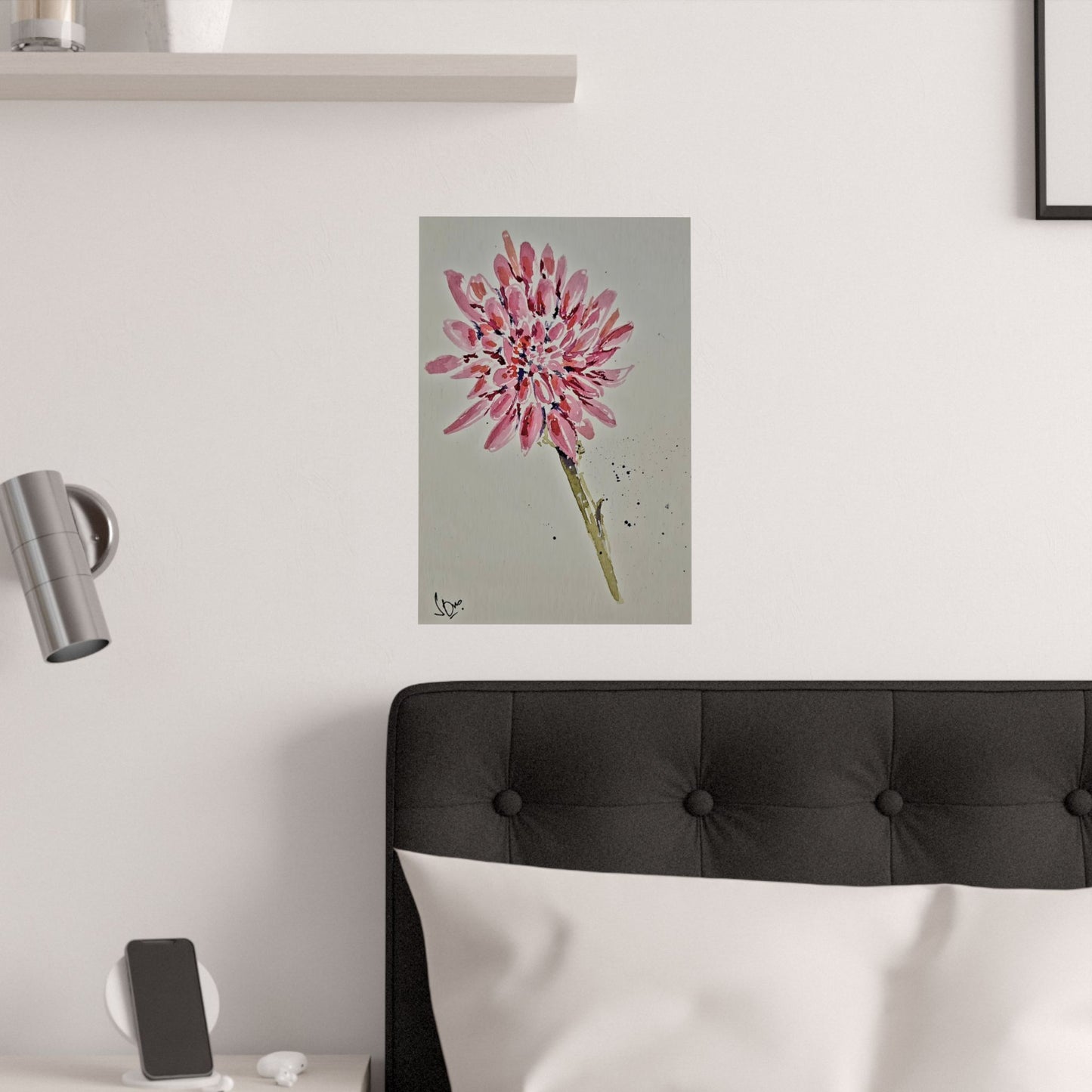 Pink Chrysanthemum Flower - Satin Posters (210gsm)