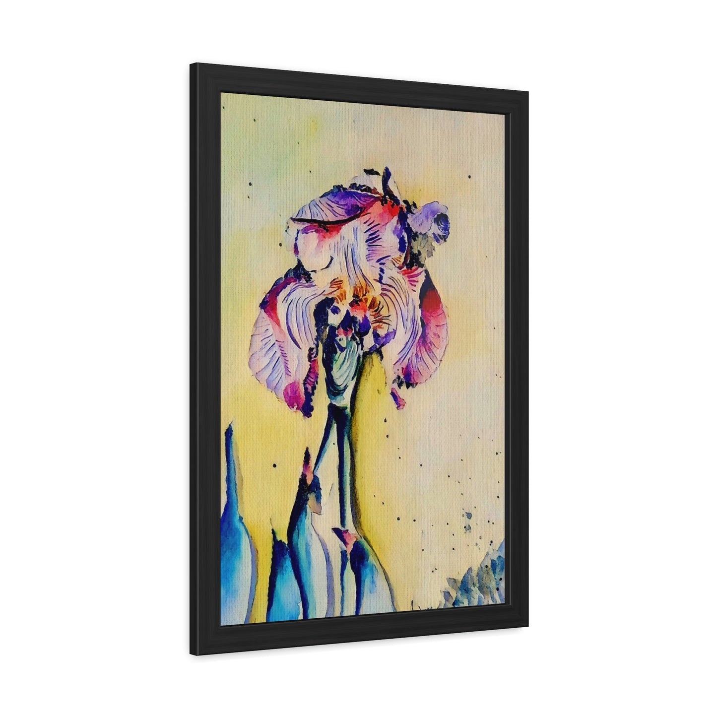 Colorful iris watercolor art print