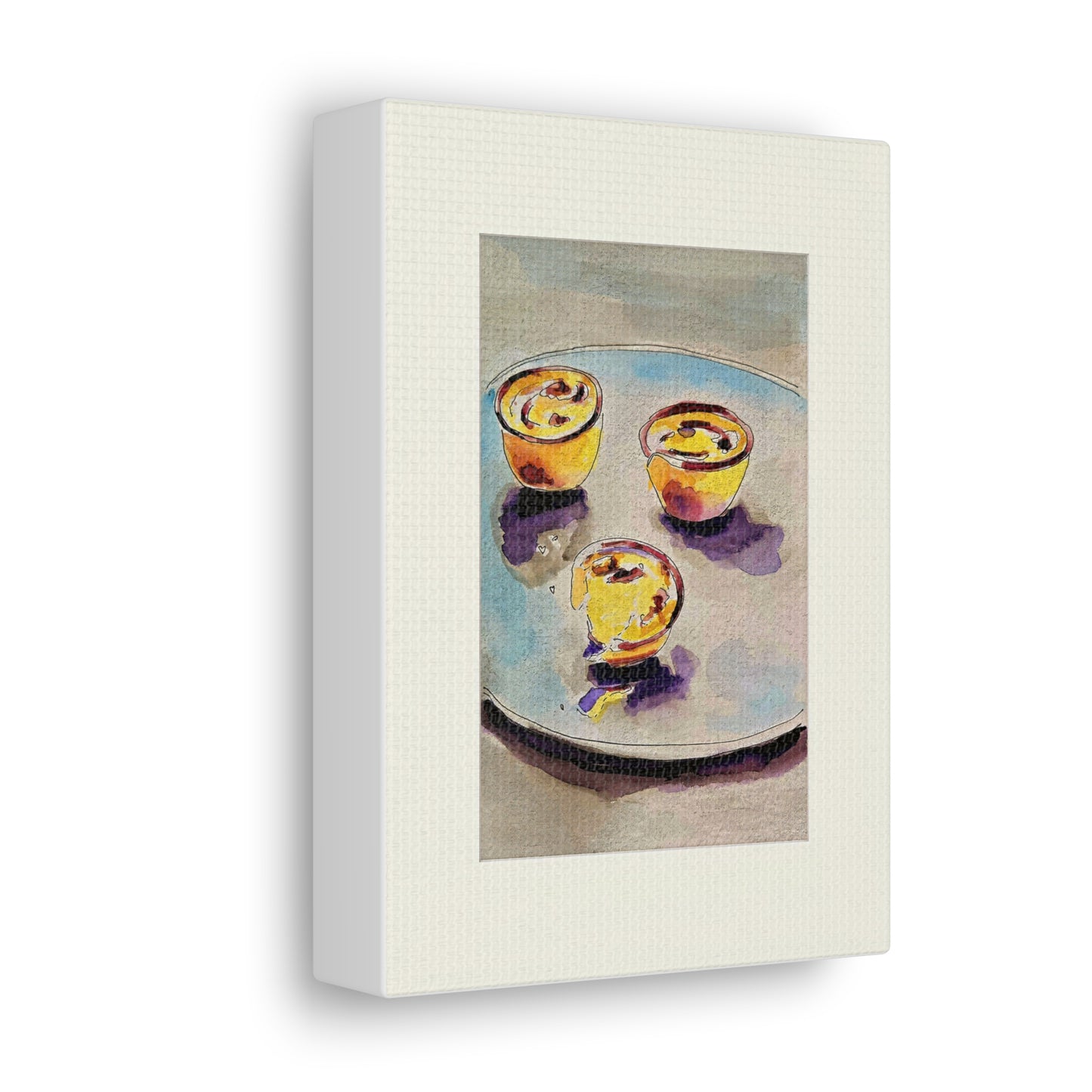 Gorgeous Muffins on a Plate Food Art Painting for Kitchen Decor - Canvas Wall Art