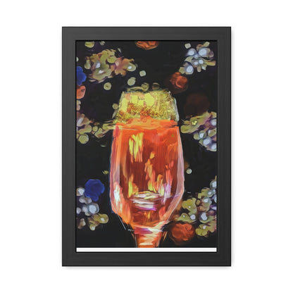 Wine painting with bokeh type effect of the backdrop for a beautiful wall art print - Framed Posters