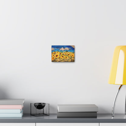 Sunflower with Blue Sky Acrylic Gallery Wrap -Canvas Art Print