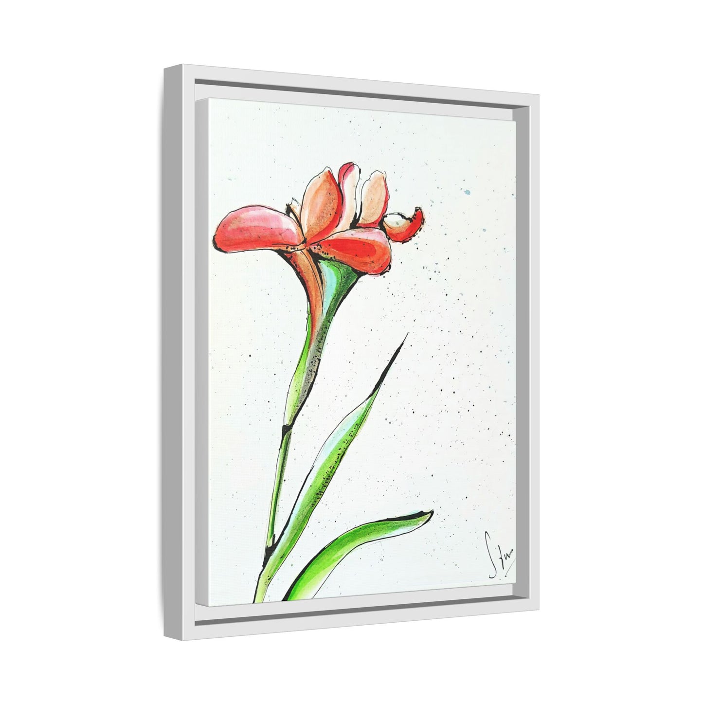 Canna Lily Watercolor Wall Art | Canvas Print