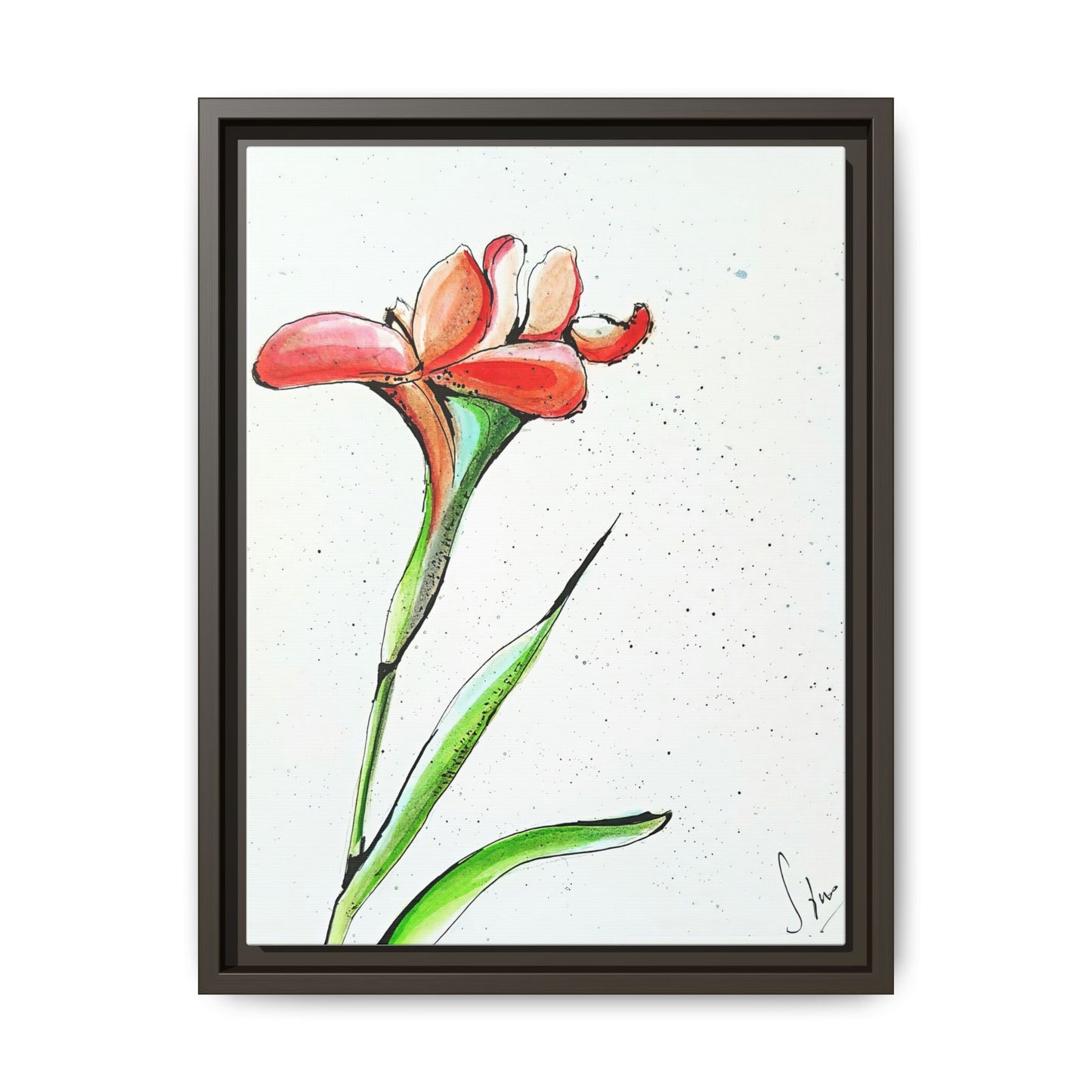 Canna Lily Watercolor Wall Art | Canvas Print