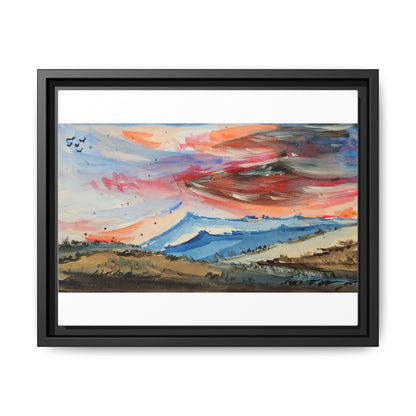 Epic Sky Mountain Scene Watercolor Painting  | Wall art print- Canvas Print