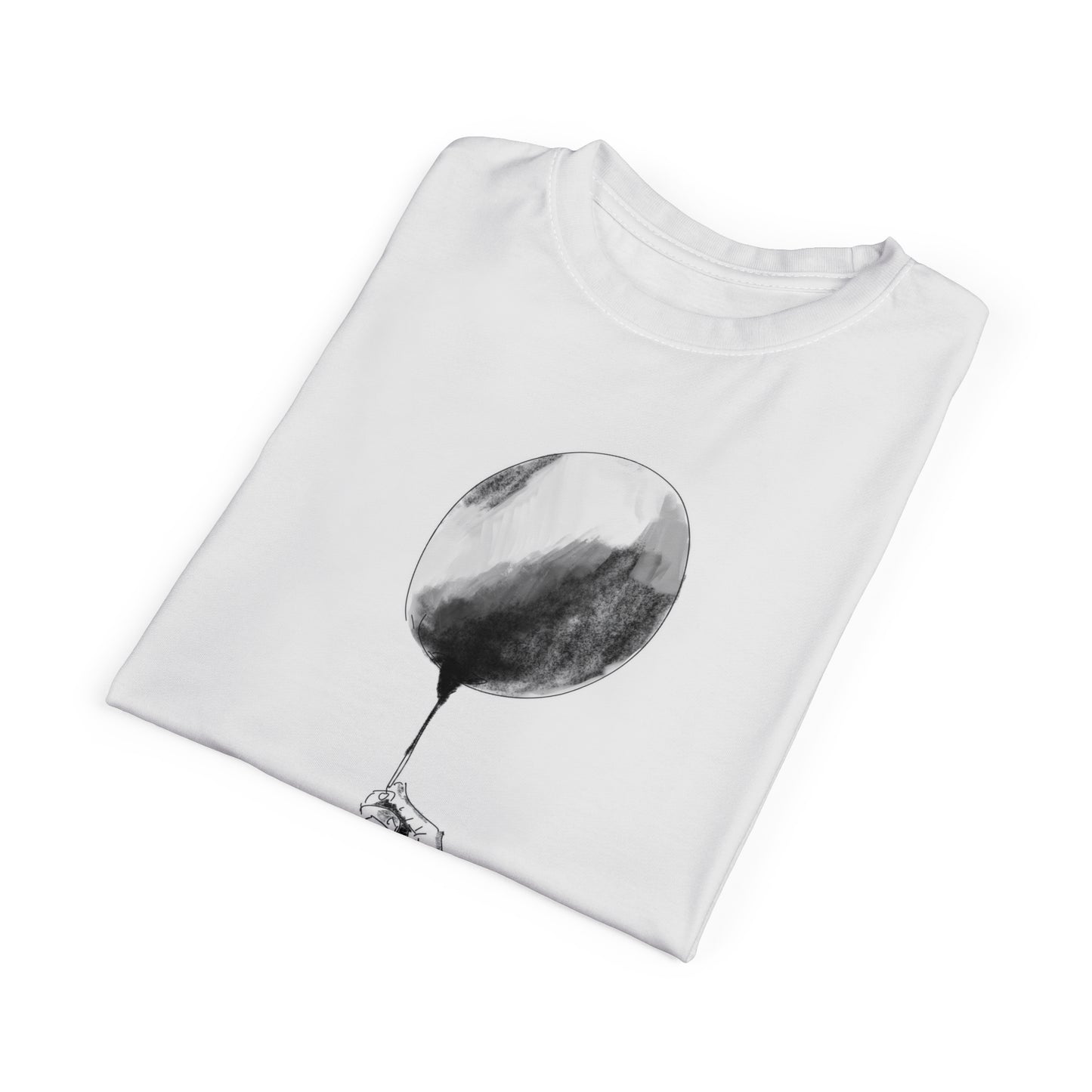 Tee Beautiful White Balloon Hand Sketch Print