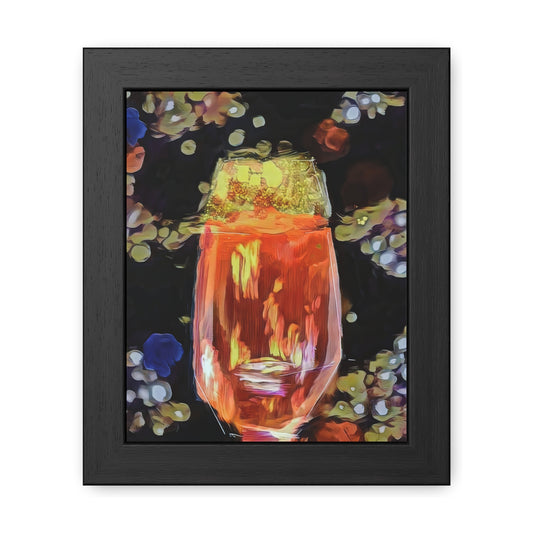 Wine painting with bokeh type effect of the backdrop for a beautiful wall art print - Framed Posters