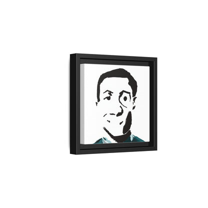 Smiling Man Illustration Home Decor - Framed Canvas Print