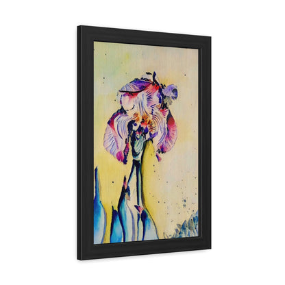 Colorful iris watercolor art print