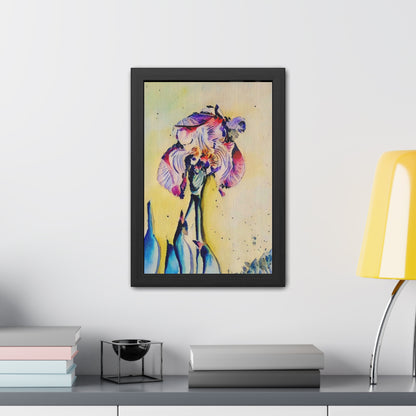 Colorful iris watercolor art print