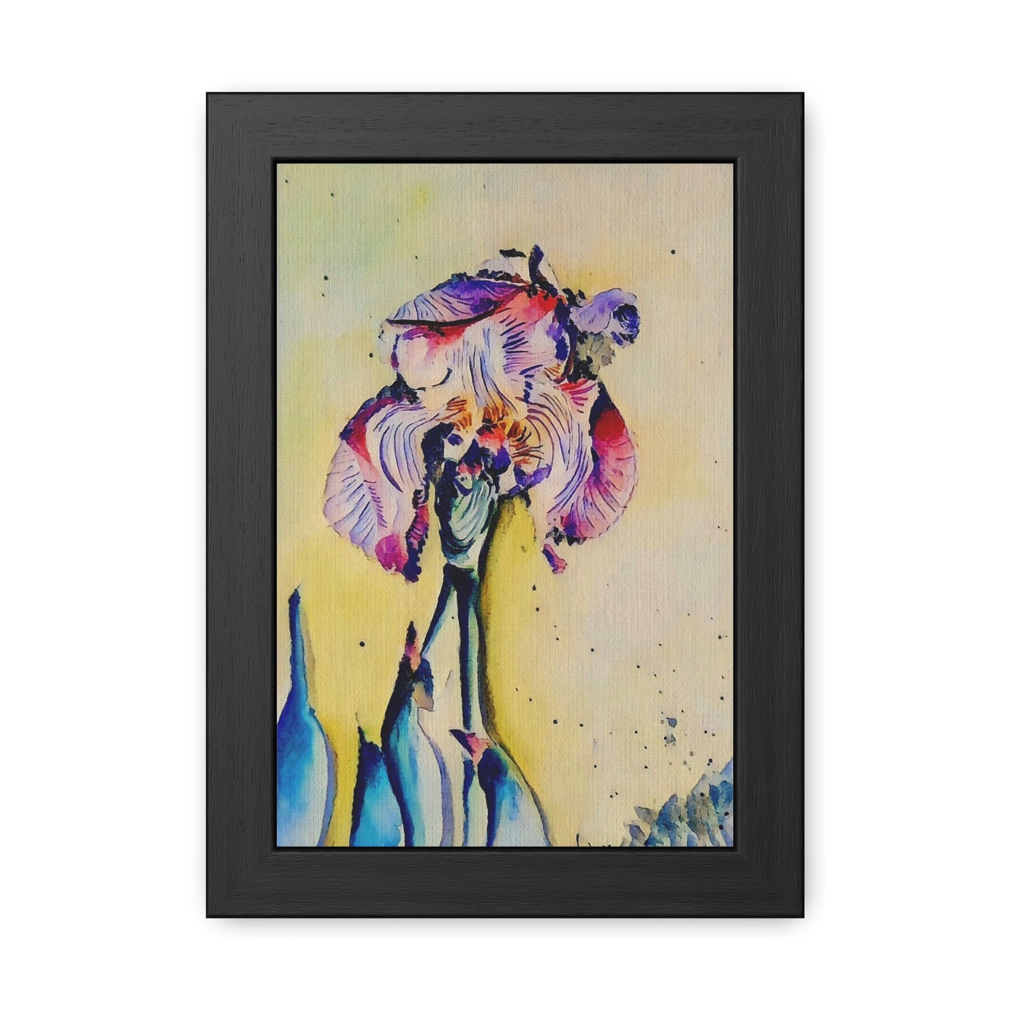 Colorful iris watercolor art print