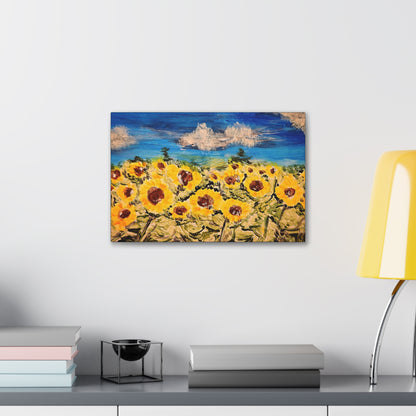 Sunflower with Blue Sky Acrylic Gallery Wrap -Canvas Art Print