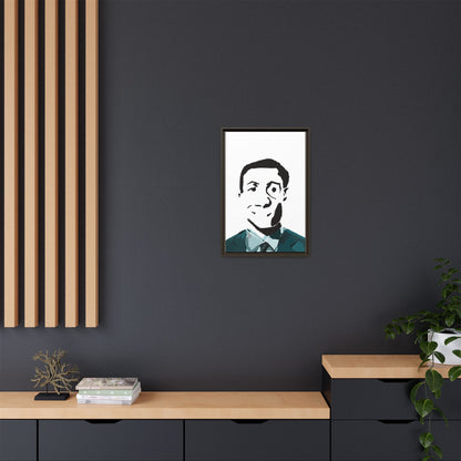 Smiling Man Illustration Home Decor - Framed Canvas Print