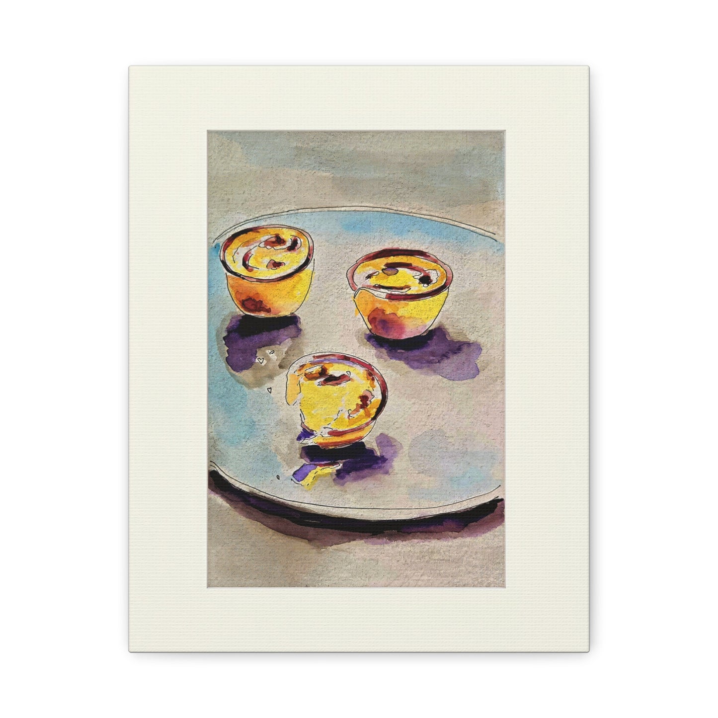 Gorgeous Muffins on a Plate Food Art Painting for Kitchen Decor - Canvas Wall Art