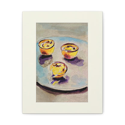 Gorgeous Muffins on a Plate Food Art Painting for Kitchen Decor - Canvas Wall Art