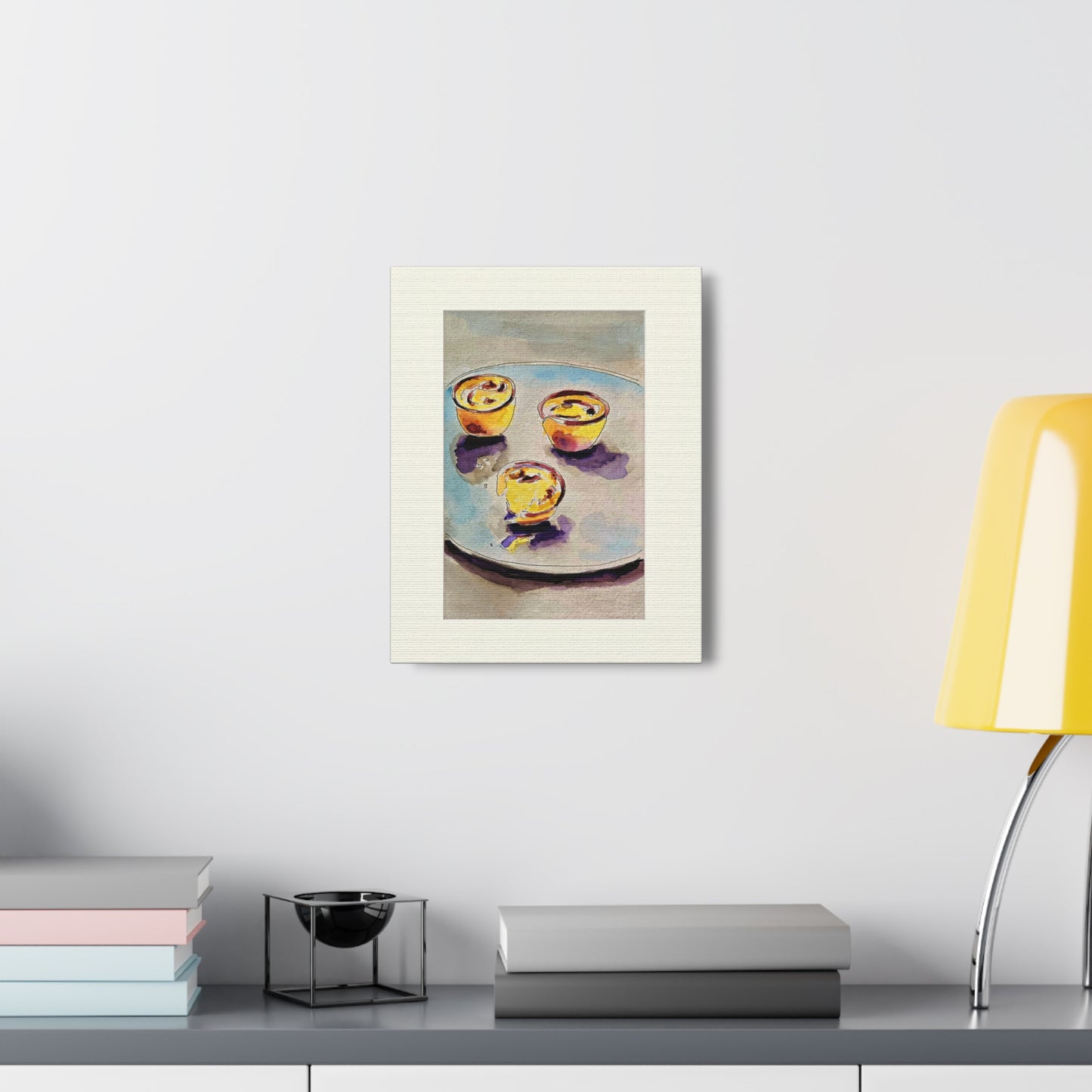 Gorgeous Muffins on a Plate Food Art Painting for Kitchen Decor - Canvas Wall Art