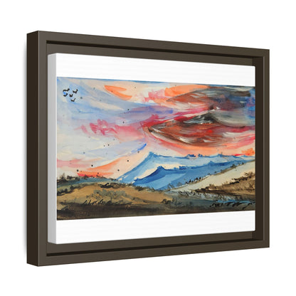 Epic Sky Mountain Scene Watercolor Painting  | Wall art print- Canvas Print