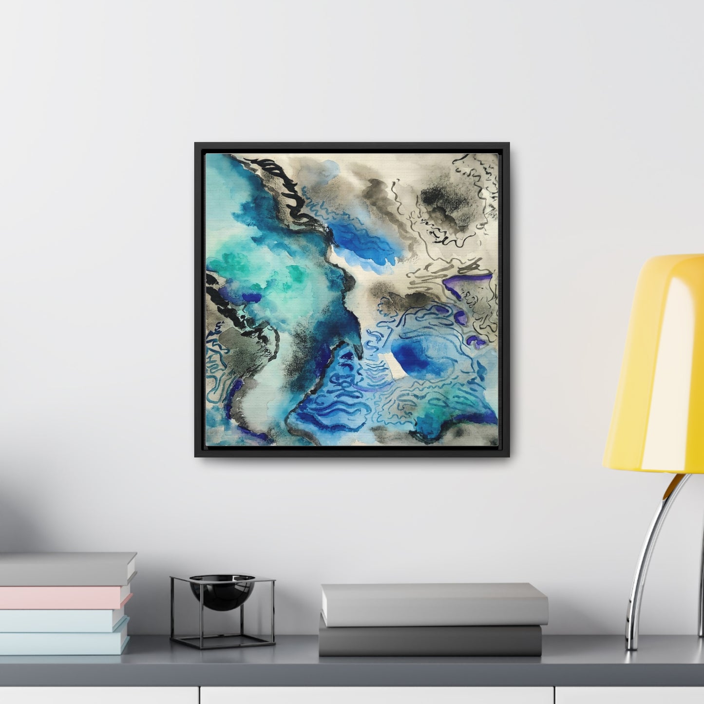 Subtle vibrance wall art of Sea basin