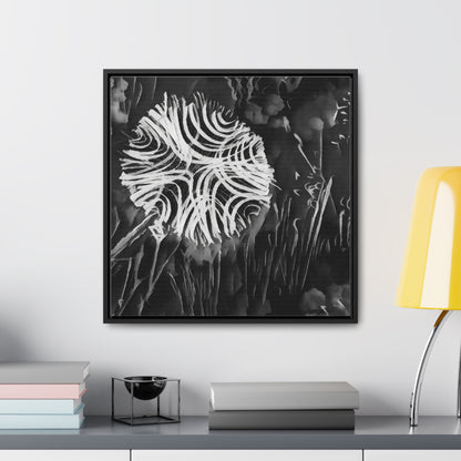 Dandelion beautifully crafted at night, illustration for a wall art - Gallery Canvas Wraps, Square Frame