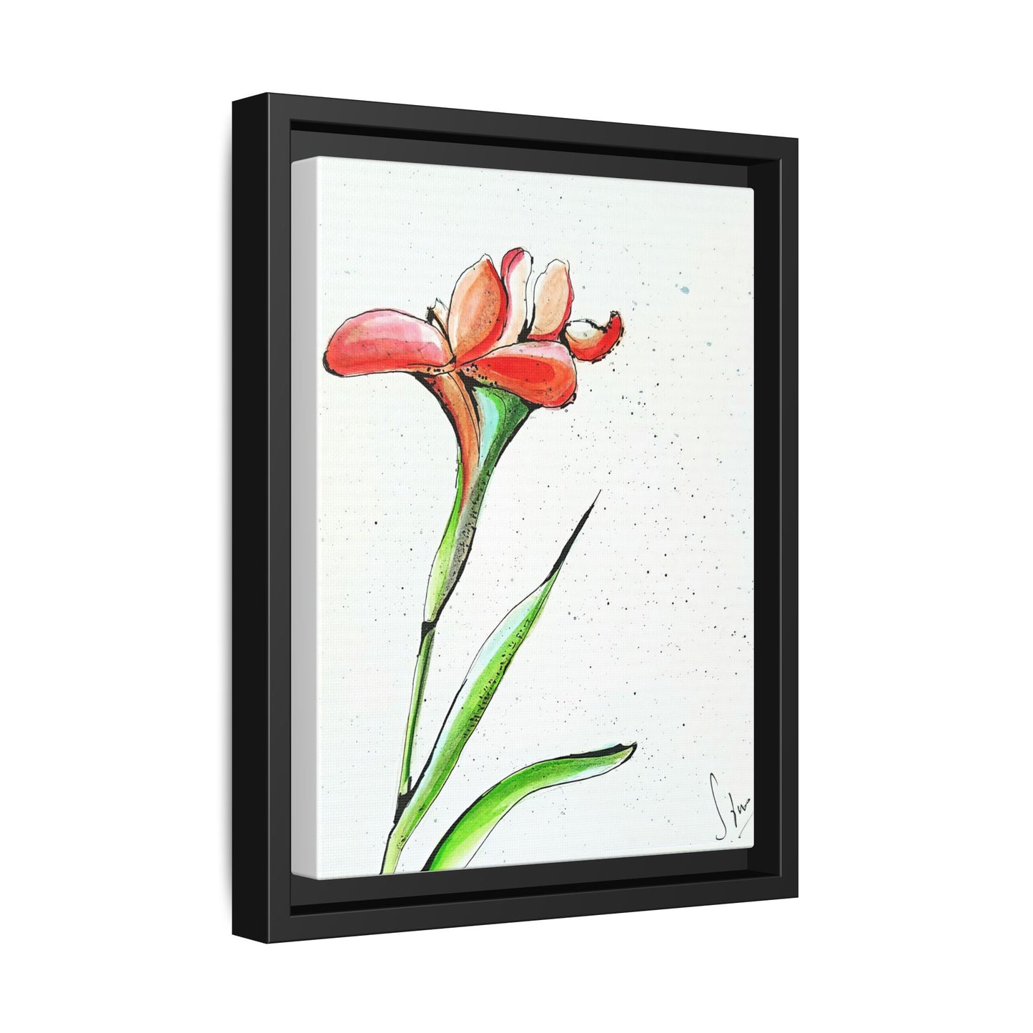 Canna Lily Watercolor Wall Art | Canvas Print