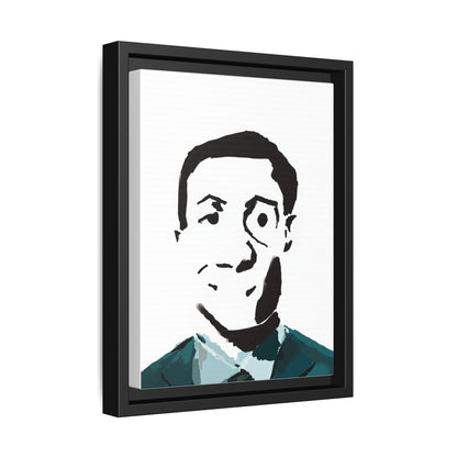 Smiling Man Illustration Home Decor - Framed Canvas Print