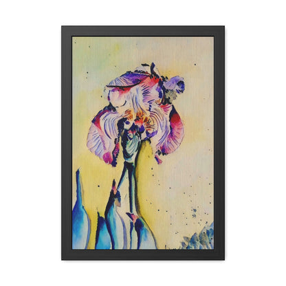 Colorful iris watercolor art print