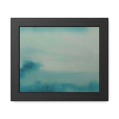 Emerald Green Teal Abstract Art Home Decor - Framed Posters