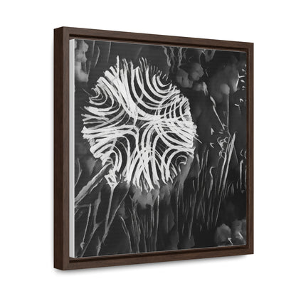 Dandelion beautifully crafted at night, illustration for a wall art - Gallery Canvas Wraps, Square Frame