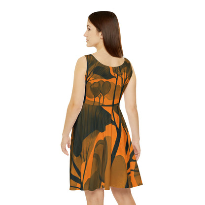 Skater Dress - Amazing Orange Black Hue Silhouette Positive Radiant Happy Vibes Stunning Art Print