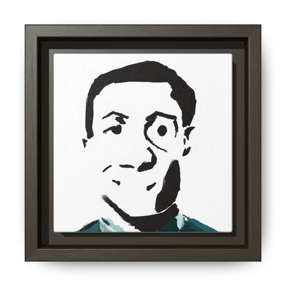 Smiling Man Illustration Home Decor - Framed Canvas Print