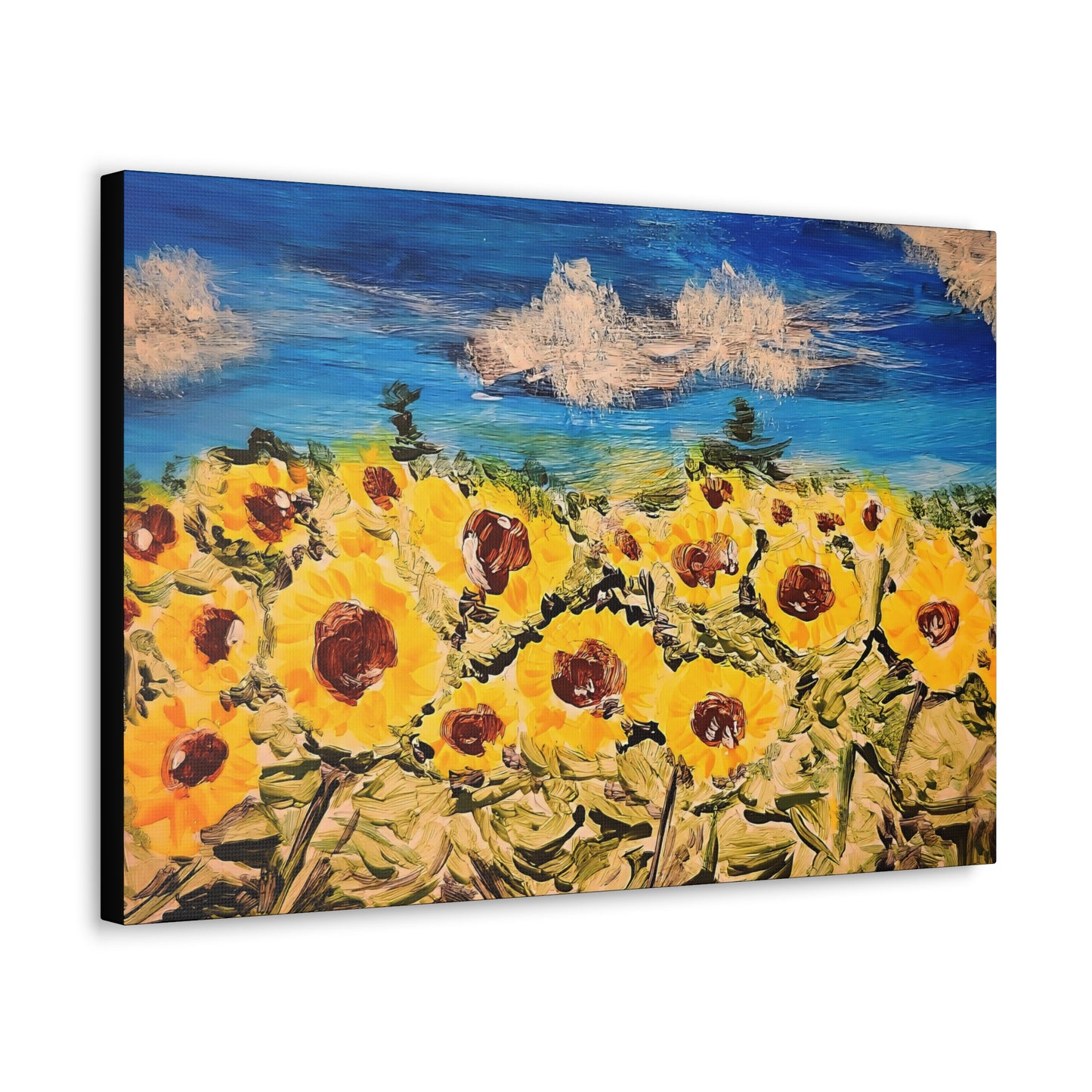 Sunflower with Blue Sky Acrylic Gallery Wrap -Canvas Art Print