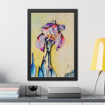 Colorful iris watercolor art print