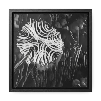 Dandelion beautifully crafted at night, illustration for a wall art - Gallery Canvas Wraps, Square Frame