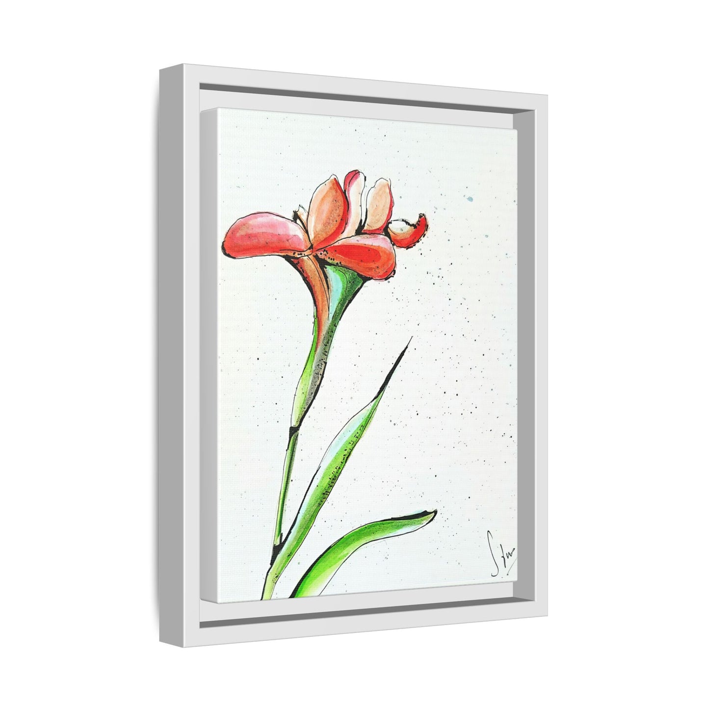 Canna Lily Watercolor Wall Art | Canvas Print