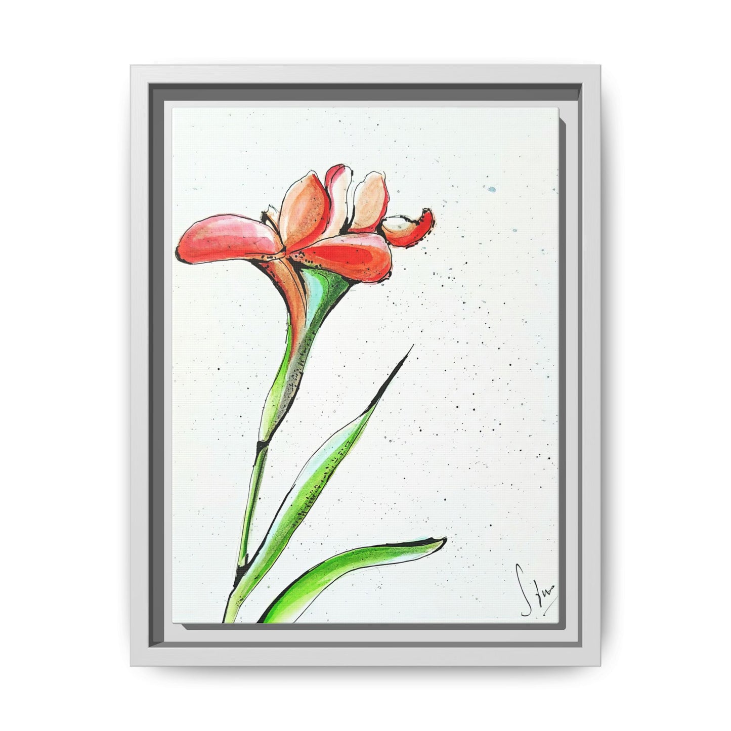 Canna Lily Watercolor Wall Art | Canvas Print