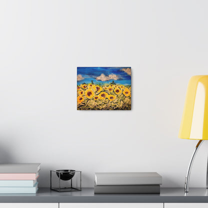 Sunflower with Blue Sky Acrylic Gallery Wrap -Canvas Art Print