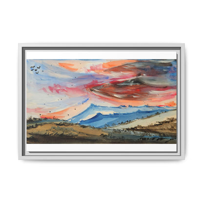 Epic Sky Mountain Scene Watercolor Painting  | Wall art print- Canvas Print