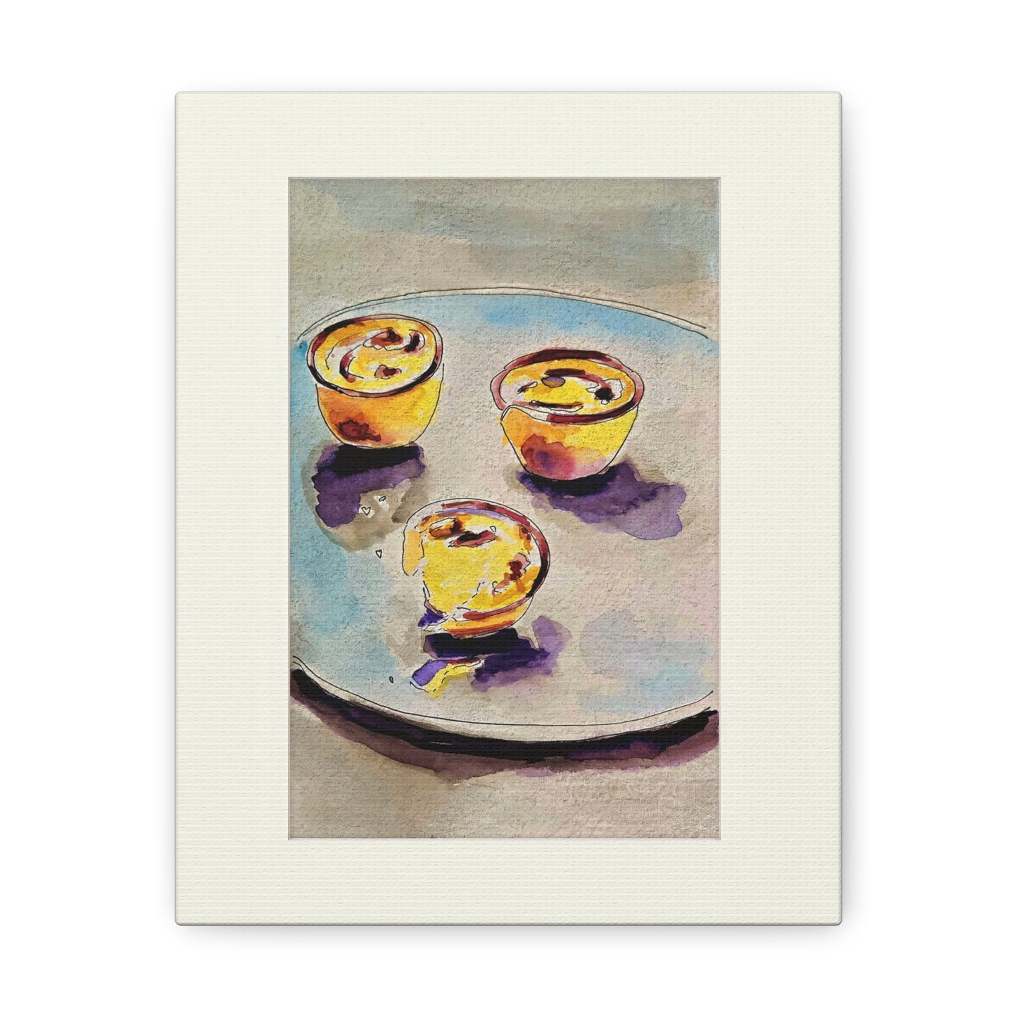 Gorgeous Muffins on a Plate Food Art Painting for Kitchen Decor - Canvas Wall Art