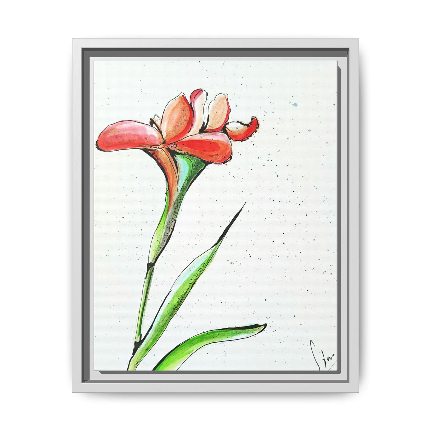 Canna Lily Watercolor Wall Art | Canvas Print